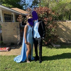 Light blue prom/pageant dress